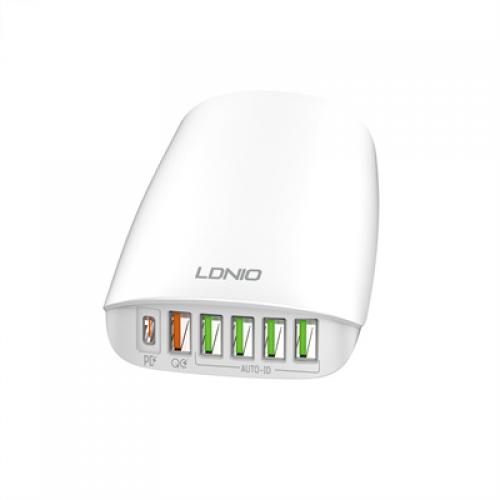 Bộ sạc nhanh nhiều cổng LDNIO A6573C - 6 USB + 1PD 65W+1 QC3.0+4 Auto-ID